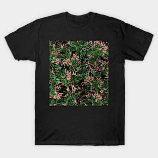 Flowering Birdy Nature Floral Pattern T-Shirt